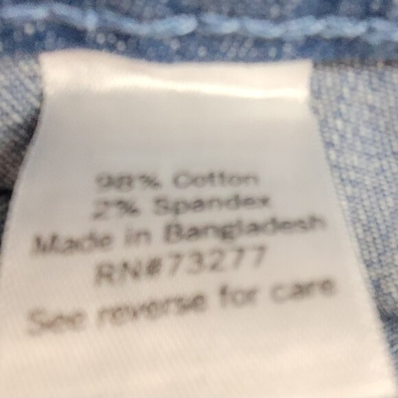 Croft & Barrow Capri Womens XS Crop Blue Denim Jeans Pants Pull On Elastic - Picture 12 of 13